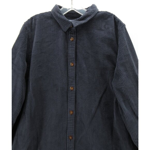 LL Bean Top XL Corduroy Tunic Shirt Button Down Classic Heritage - Picture 2 of 10